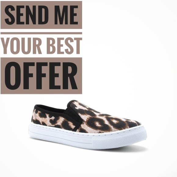 NIB Leopard Print Sneakers  . - Picture 2 of 5